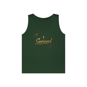I Survived Tank Top — Inspirational Recovery White Tank
