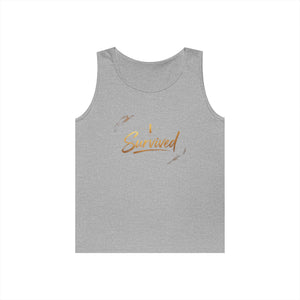 I Survived Tank Top — Inspirational Recovery White Tank