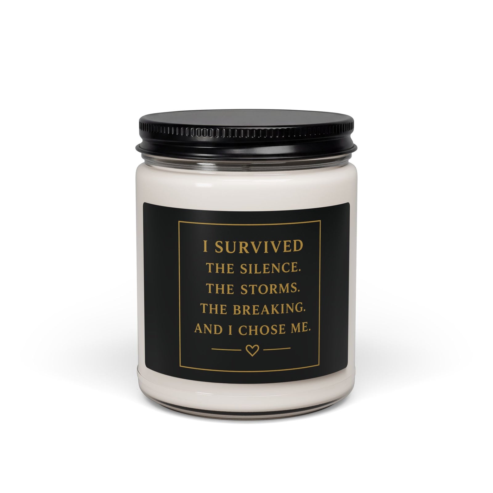 I Survived Soy Candle — 9 oz Inspirational Scented Candle (Celebrate Strength & Recovery)