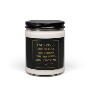 I Survived Soy Candle — 9 oz Inspirational Scented Candle (Celebrate Strength & Recovery)