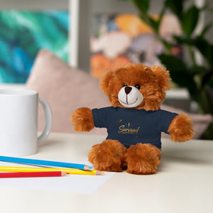 Survived Teddy Bear Plush with 'Survived' Tee — Comfort Gift for Recovery & Support