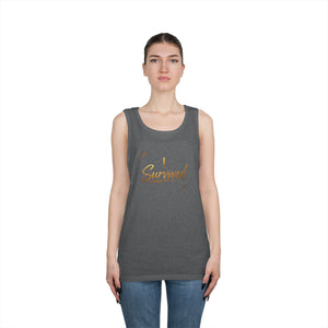 I Survived Tank Top — Inspirational Recovery White Tank