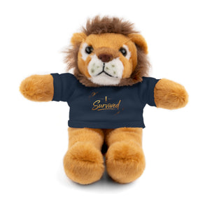 Survived Teddy Bear Plush with 'Survived' Tee — Comfort Gift for Recovery & Support