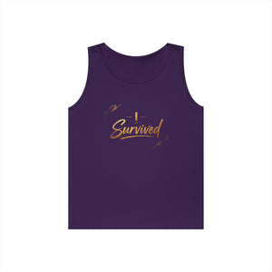 I Survived Tank Top — Inspirational Recovery White Tank