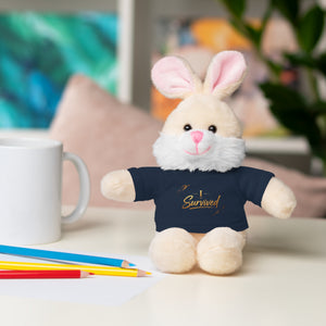 Survived Teddy Bear Plush with 'Survived' Tee — Comfort Gift for Recovery & Support