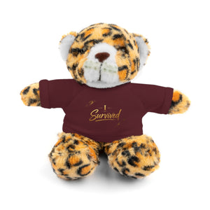 Survived Teddy Bear Plush with 'Survived' Tee — Comfort Gift for Recovery & Support