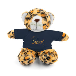 Survived Teddy Bear Plush with 'Survived' Tee — Comfort Gift for Recovery & Support