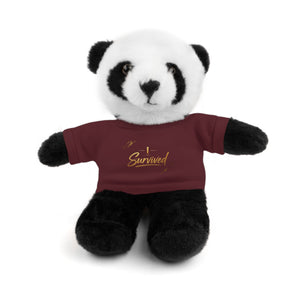 Survived Teddy Bear Plush with 'Survived' Tee — Comfort Gift for Recovery & Support