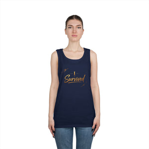 I Survived Tank Top — Inspirational Recovery White Tank