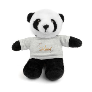 Survived Teddy Bear Plush with 'Survived' Tee — Comfort Gift for Recovery & Support