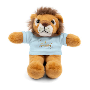 Survived Teddy Bear Plush with 'Survived' Tee — Comfort Gift for Recovery & Support