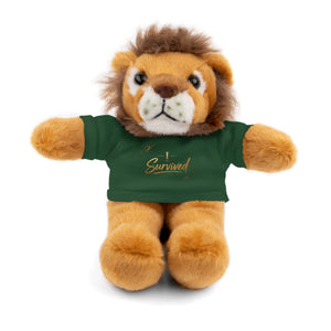 Survived Teddy Bear Plush with 'Survived' Tee — Comfort Gift for Recovery & Support