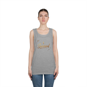 I Survived Tank Top — Inspirational Recovery White Tank