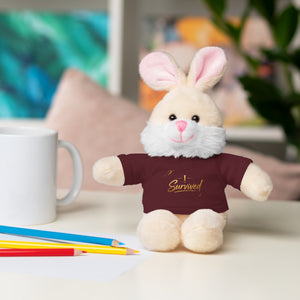 Survived Teddy Bear Plush with 'Survived' Tee — Comfort Gift for Recovery & Support