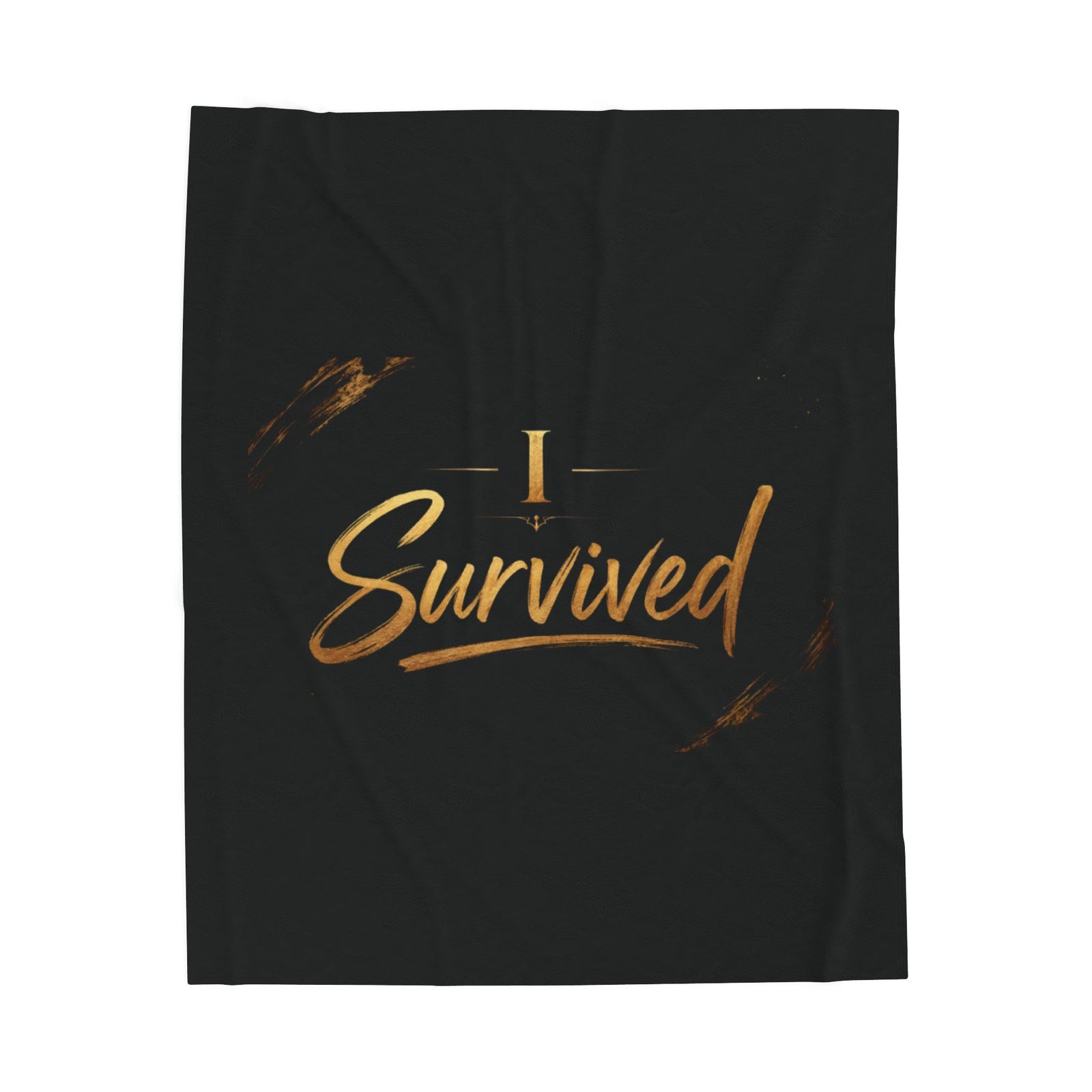 I Survived Velveteen Plush Blanket — Inspirational Cozy Throw for Survivors