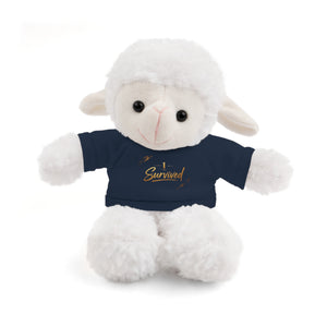 Survived Teddy Bear Plush with 'Survived' Tee — Comfort Gift for Recovery & Support