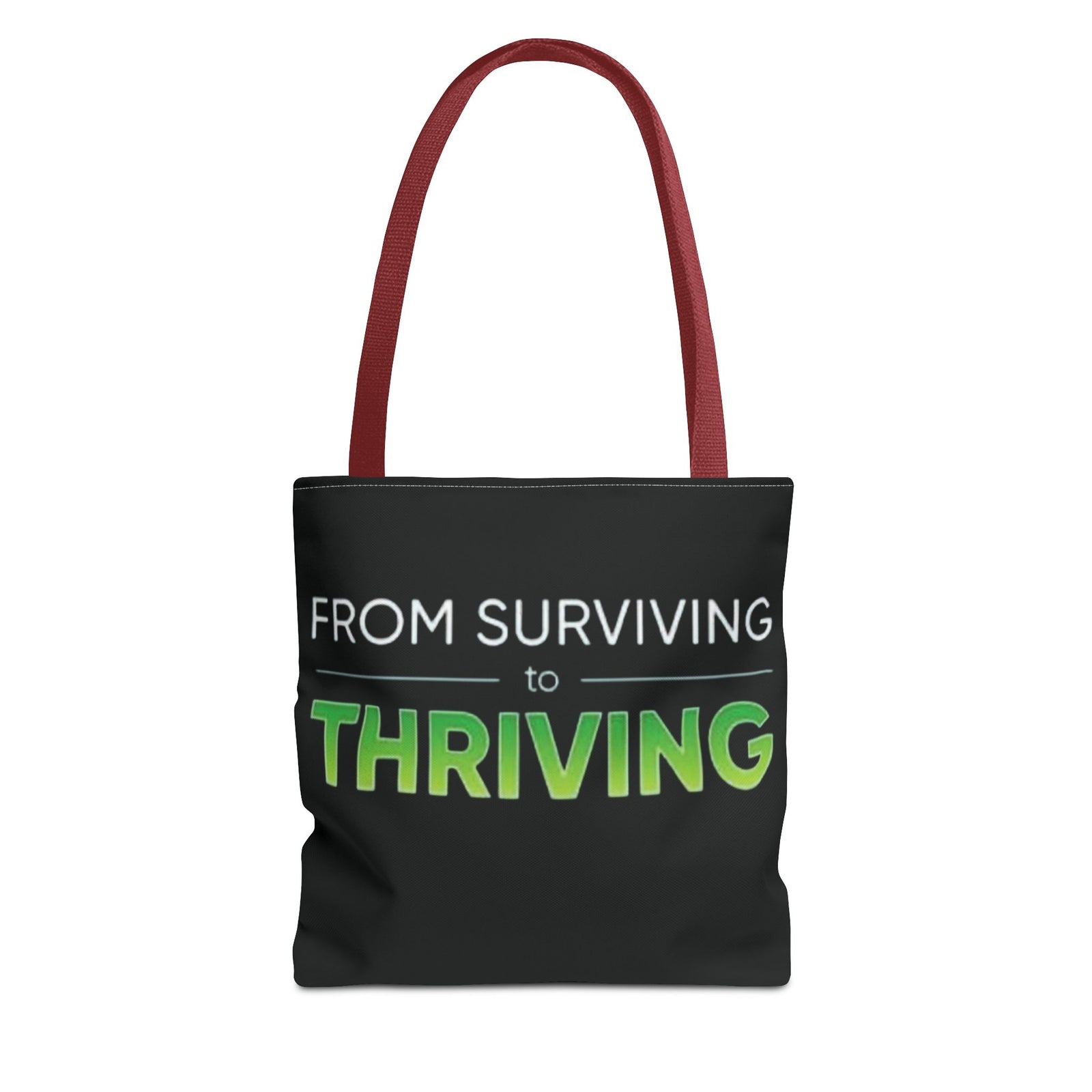 Copy of Surviving Myself / From Surviving to Thriving Tote Bag — Inspirational Motivational Cityscape Tote
