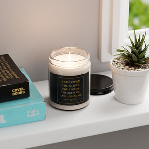 I Survived Soy Candle — 9 oz Inspirational Scented Candle (Celebrate Strength & Recovery)