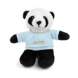 Survived Teddy Bear Plush with 'Survived' Tee — Comfort Gift for Recovery & Support