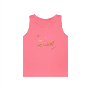I Survived Tank Top — Inspirational Recovery White Tank