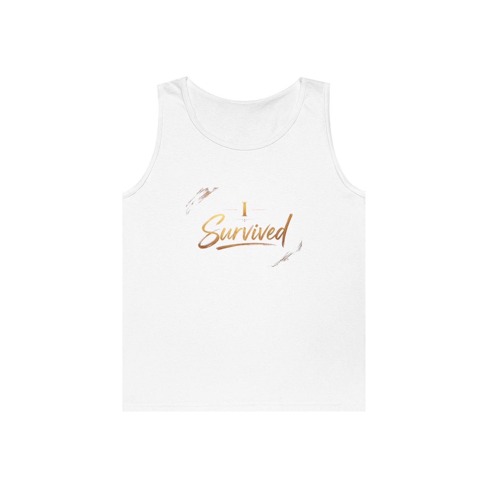 I Survived Tank Top — Inspirational Recovery White Tank