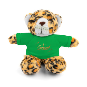 Survived Teddy Bear Plush with 'Survived' Tee — Comfort Gift for Recovery & Support